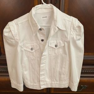 Frame Rosette Sleeve jacket, white, S/P